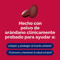 Suplemento para la salud del tracto urinario de arándano AZO, 1 porción = 1 vaso de jugo de arándano, pastillas de arándano sin azúcar. Suplemento de Píldoras Cranberry Para La Salud del Tracto Urinario.