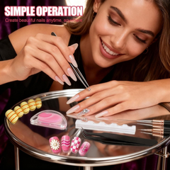 Artdone Kit para decoración de uñas, líneas de cinta de rayas, pinceles de arte de uñas, herramientas de punteado y liners para esmalte de gel, para diseño de dibujo de pequeños y finos.