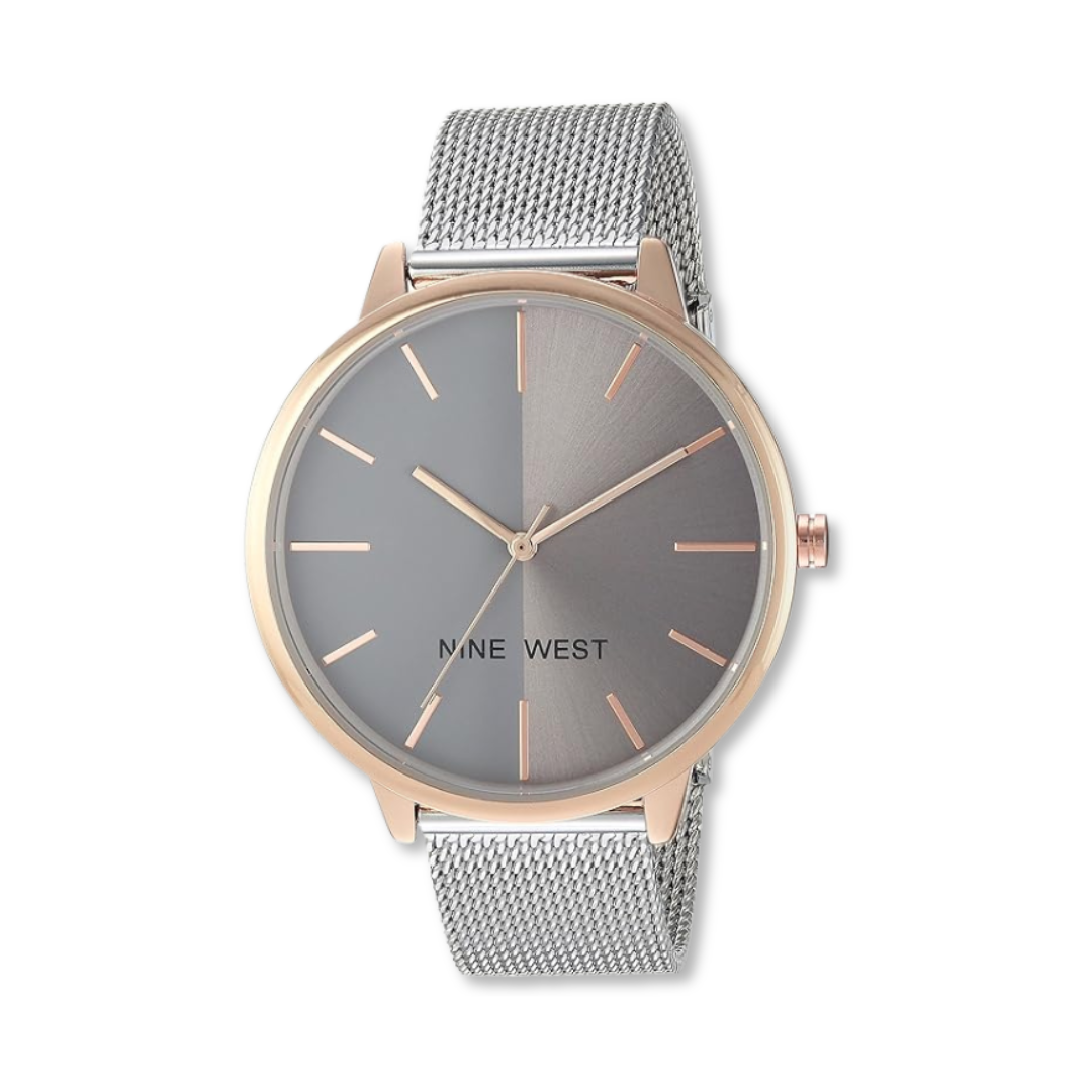Reloj Nine West con correa de malla para mujer. Reloj para dama marca Nine West.