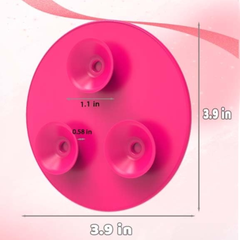 Almohadilla limpiadora de brochas de maquillaje de silicona, tapete de limpieza con succión. Una unidad.