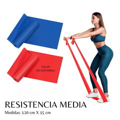 Banda de Resistencia Elástica. Elastic Stretch Band. Marca Fit Circuit. Banda de resistencia para ejercitarse. Banda para pilates y fitness.