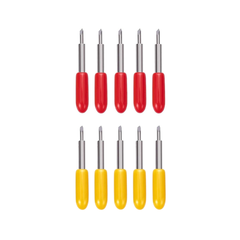 Set de 10 cuchillas de corte de repuesto para Cricut Explore Air 2/Air 3/Maker/Maker 3/Expression, 5 cuchillas estándar de 45°, 5 cuchillas de punta fina de 30°. Set de 10 cuchillas de repuesto para ploter de corte.