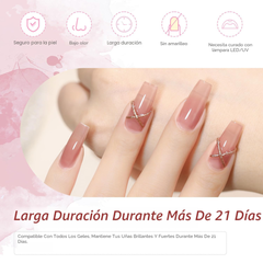Set de Base coat + Top coat + Top coat mate para esmaltes de uñas en gel, marca JODSONE.Para esmaltes UV Led para una manicura en casa. Botes presentación de 5ml. cada uno.