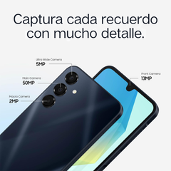 Samsung Galaxy A16 5G Serie A, teléfono inteligente Android, pantalla AMOLED grande, diseño duradero, carga súper rápida, almacenamiento expandible, conectividad 5G. Para línea con CLARO.