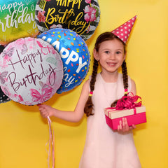 12 globos de feliz cumpleaños, 12 estilos | 18" , Aluminum Foil Balloons, docena de globos metálicos de Happy Birthday 12 estilos variados.