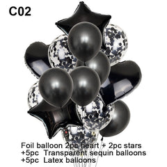 Set de Globos para Fiesta Multi Color - Set de 14 Piezas por Bolsa Disponible en Diferentes Colores -