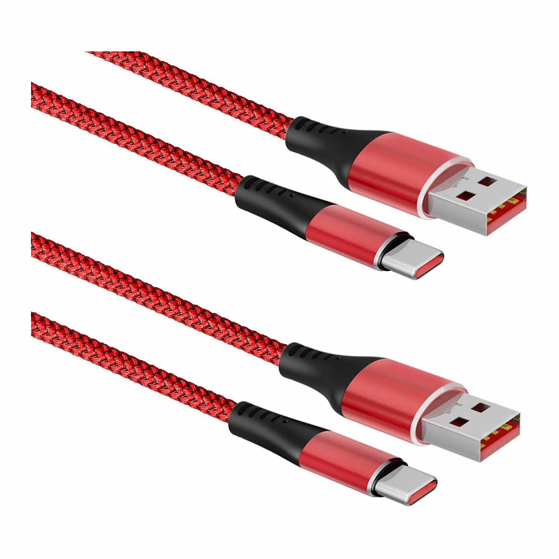 Cable de carga USB tipo C, cable de carga rápida, cable trenzado USB A a USB C, cable de nylon reforzado. (trenzado), de un metro de largo.