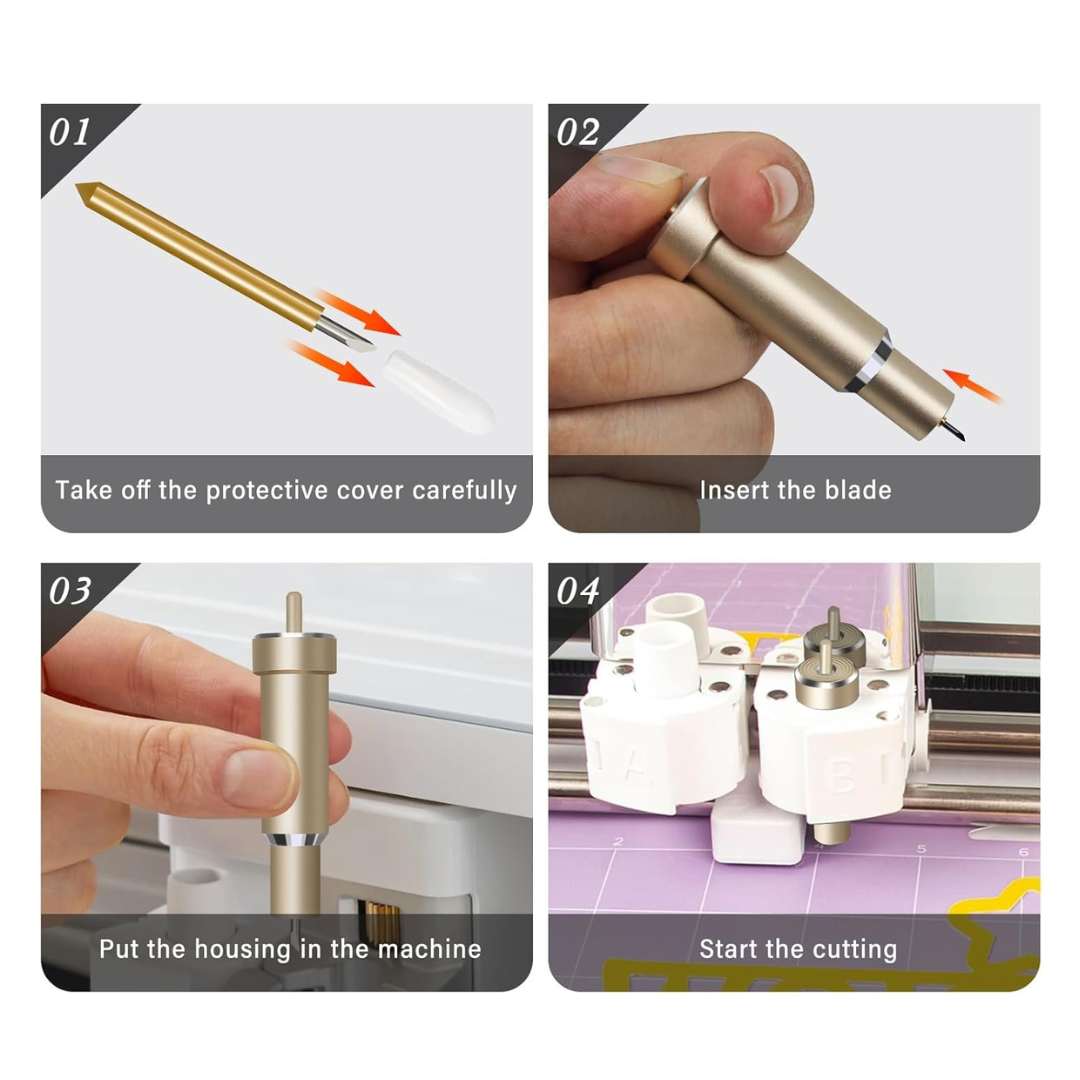 Repuestos de cuchilla de punta fina de alta calidad, compatible con Cricut Maker 3/Maker/Explore 3/Air 2/Air/One, incluye 3 cuchilla de punta fina.