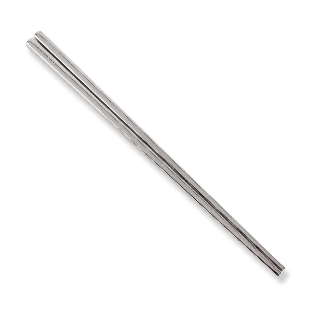 Palillos metálicos de acero inoxidable de alta calidad, reutilizables, aptos para lavavajillas, cuadrados, ligeros, antideslizantes, fáciles de usar, para el hogar, cocina, hotel, restaurante. Palillos Chinos. Palillos Coreanos.