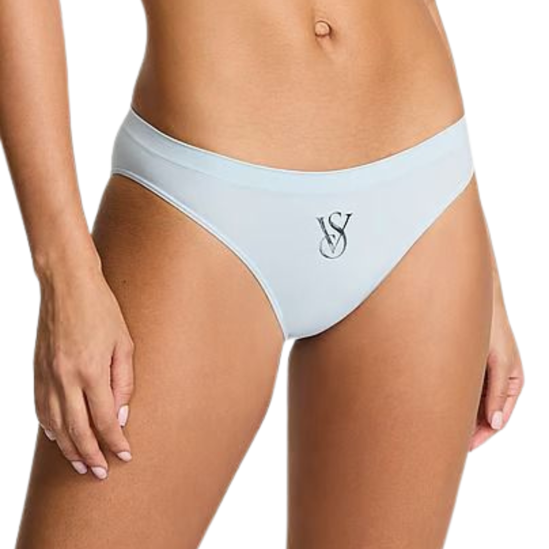 Bikini Panty VS. Panti Victoria Secret para mujer. Color celeste.