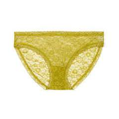 Bikini Panty VS. Panti Victoria Secret para mujer. Color verde de encaje.