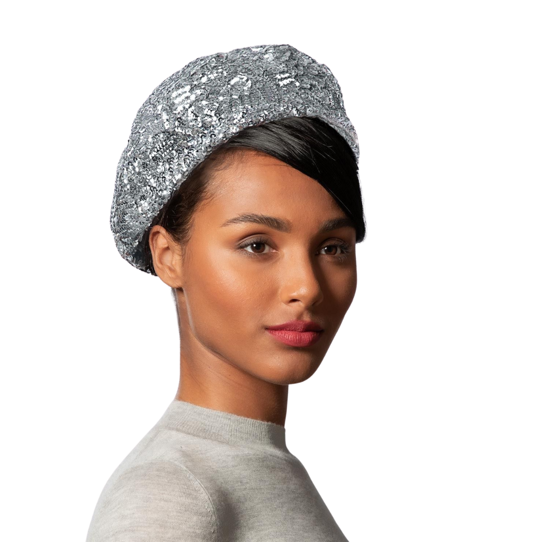Sombrero Genuino de Diseñador Eric Javits NY - Blaze - Color Plata.