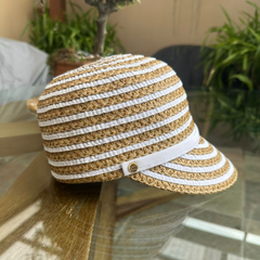 Sombrero Genuino de Diseñador Eric Javits NY - Dame Cap - Color White Mix.