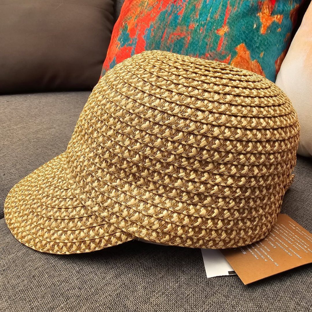 Sombrero Genuino de Diseñador Eric Javits NY - Mondo Cap - Color Peanut.