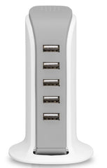 ARGOM Cargador USB Torre 6A 5P 110/220W