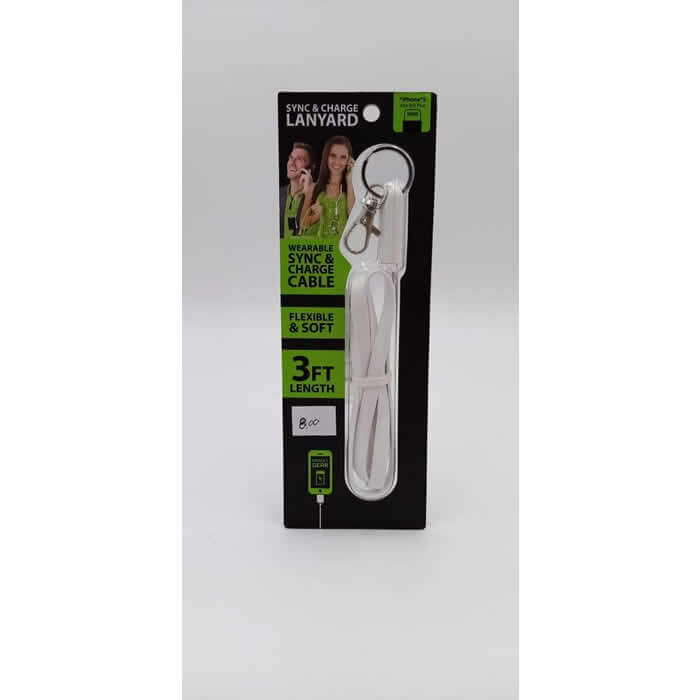 Cargador Lightning de Sincronizacion y carga - Con cordon y clip