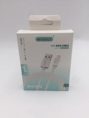 MTMAX cable USB  a lightning, Negro, Blanco