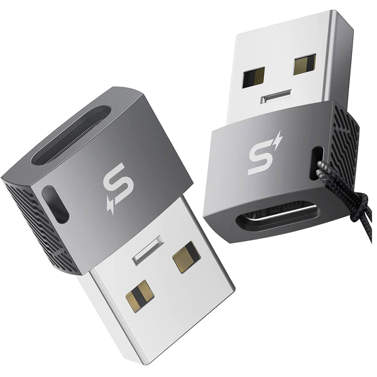 Stouchi - Adaptador USB C a USB A (paquete de 2)