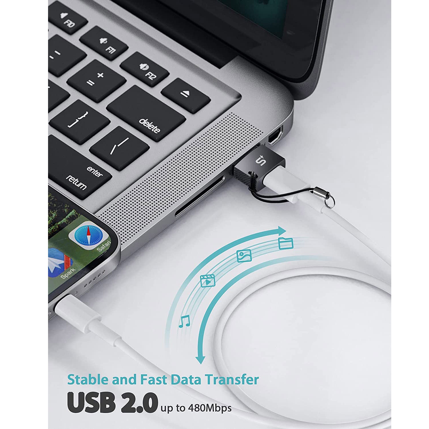 Stouchi - Adaptador USB C a USB A (paquete de 2)