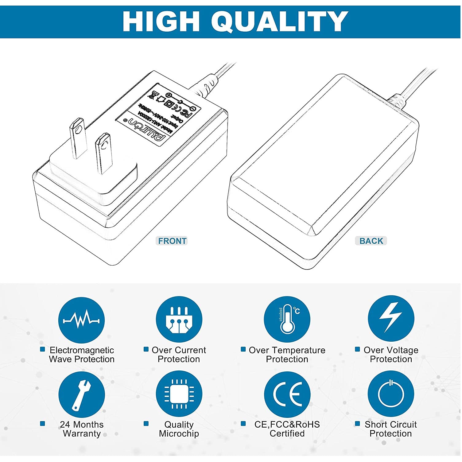 PWRON 12 V AC a DC Cargador para Hisense Chromebook C11 C12 Laptop - 6.6 pies largo